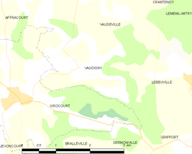 Mapa obce Vaudigny