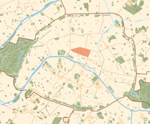 Karte der Pariser Arrondissements