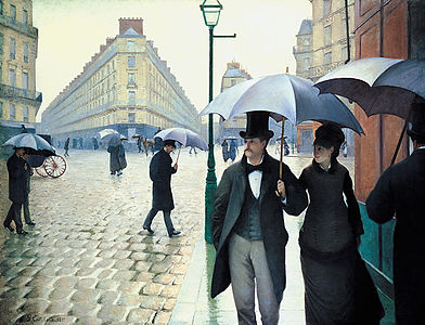 Paris Street; Rainy Day by Caillebotte (1877)