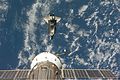 Endeavour shortly after the shuttle and station post-undocking separation.