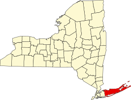 Locatie van Suffolk County in New York