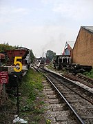 Middleton Railway hovedlinje rett før tunnelen sett mot Moor Road station.