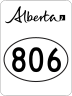 Highway 806 marker