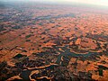 Le barrage de la Salamonie avec Huntington au fond à gauche