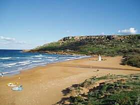 Orange sand from Ramla Bay, Malta