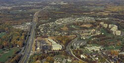 Aerial view of Norbeck, mid-1980s