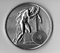 Guerrier mourant sur l'autel de la patrie, médaille d'Alphée Dubois.