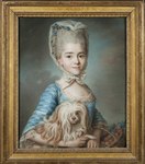 Augustine-Suzanne Roslin (1760-1831), gift med Louis Suzanne Claire Carteron de Barmont, konstnärens dotter, pastell på papper (1771). Nationalmuseum, Centre Culturel Suédois (Institut Tessin), Paris.