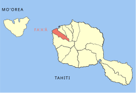 Location of the commune (in red) within the Windward Islands