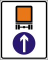 D-020 Vehicles carrying dangerous goods may proceed straight ahead only