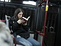 Reader on bus, Italy, 2006