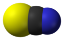 Struttura 3D Van der Waals dello ione tiocianato