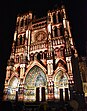 La cathédrale d’Amiens durant un spectacle de son et lumière.