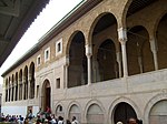 The exterior eastern façade of the mosque, with its 17th-century loggia