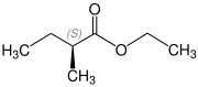 Strukturformel von (S)-2-Methylbuttersäureethylester