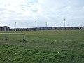 Playing fields occupying the former site