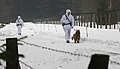 Belarussische Soldaten patrouillieren entlang der belarussisch-polnischen Grenze (2012).