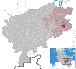 Elhelyezkedése Schleswig-Holstein térképén