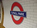 Roundel on the southbound platform.