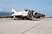 TwoSuper Mystere B.2 aircraft of the Honduran Air Force (1988)