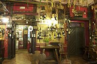 Interior of a trattoria in Tolmezzo, Friuli, Italy