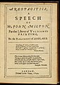 Image 43First page of John Milton's 1644 edition of Areopagitica (from Freedom of the press)