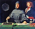 Jacopo de' Barbari: Portret van Luca Pacioli met een leerling