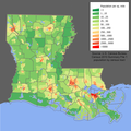 Image 19Louisiana's population density (from Louisiana)