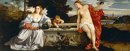 Amor sacro y amor profano, de Tiziano, 1515-1516.