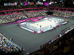 Australia goalball women throwing to Canada women (Sep 2012).