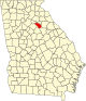 State map highlighting Oconee County