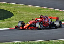 Vettel in de SF71H, Circuit de Barcelona