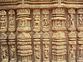 Example of Indian rock-cut architecture from the Sun Temple in Konark