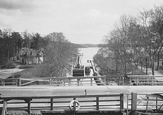 Gamla Ålkistebron österut, 1928.