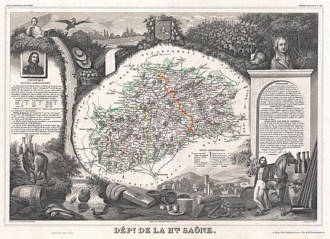 Carte datée de 1852.