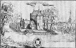 huis te Mijdrecht, anonieme tekening uit het ridderhofstedenboek van 1665