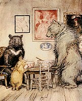 "The Three Bears", illustration to English Fairy Tales, by Flora Annie Steel