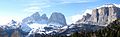 Image 6Sellajoch, South Tyrol and Trentino (seen from Pordoi Pass), Langkofel on the left, Piz Ciavazes on the right