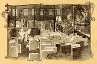 Engraving of the frame room used for cooling soap in steel frames.