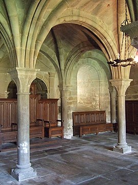 The chapter house of Santa María de la Oliva, Carcastillo, Spain