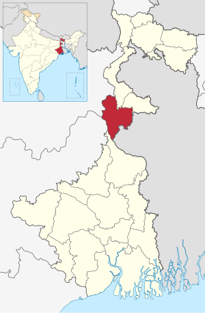 Location of Malda district in West Bengal