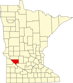 Karte von Chippewa County innerhalb von Minnesota