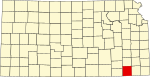 State map highlighting Montgomery County