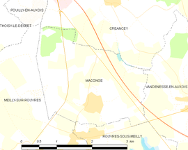 Mapa obce Maconge