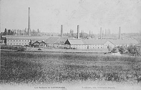 Vue générale de la saline de Gouhenans, l'une des plus importantes salines de France au XIXe siècle.