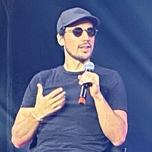 Peter Gadiot on stage at Torino Comics (13 April 2024)