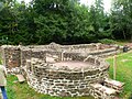 Kastellbad, Blick auf die Gesamtanlage mit dem Sudatorium im Vordergrund