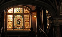 Stained glass in the Town Hall, Liberec, Czech Republic