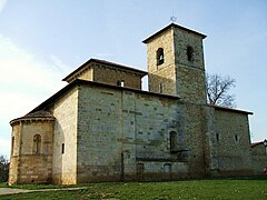 Close-up of the basilica exterior