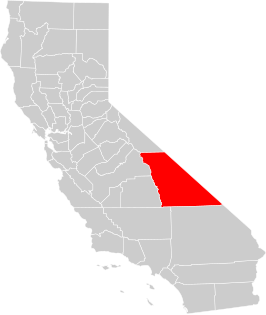 Locatie van Inyo County in Californië